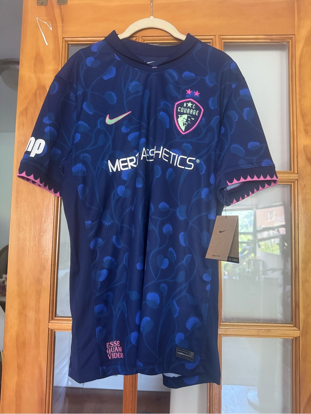 NC Courage Navy & Pink Soccer Jersey